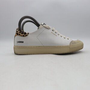 Axel Arigato Clean 1.40MM Women's 6.5 White Leather Animal Print Casual Sneakers